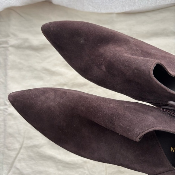 Cole Haan Vestry Suede Ankle Shooties Booties Brown Heeled Boot Sz 11B - Picture 6 of 7